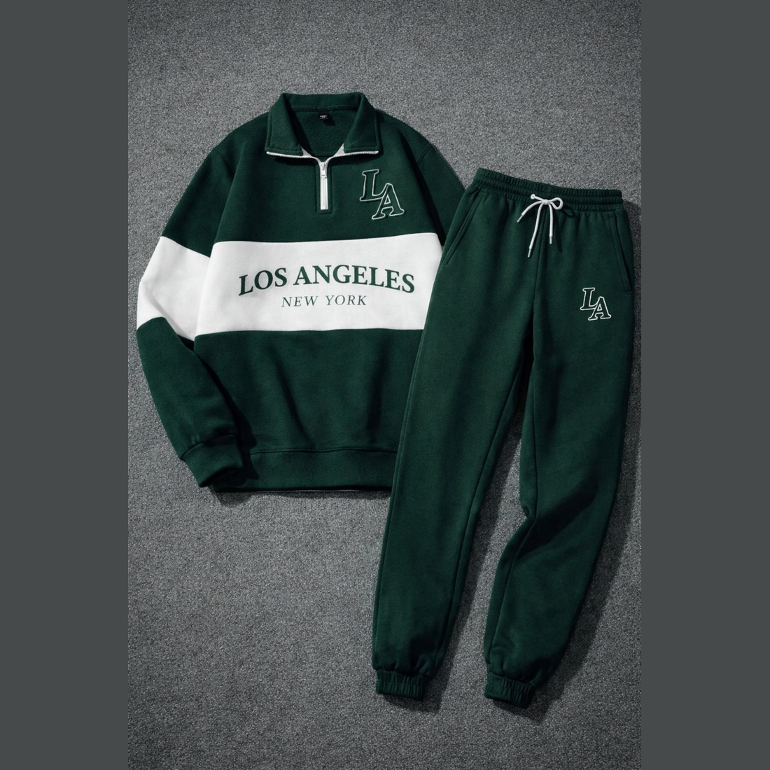 Ensemble Survêtement Homme Luxerio – Sweat & Jogging Premium Vert